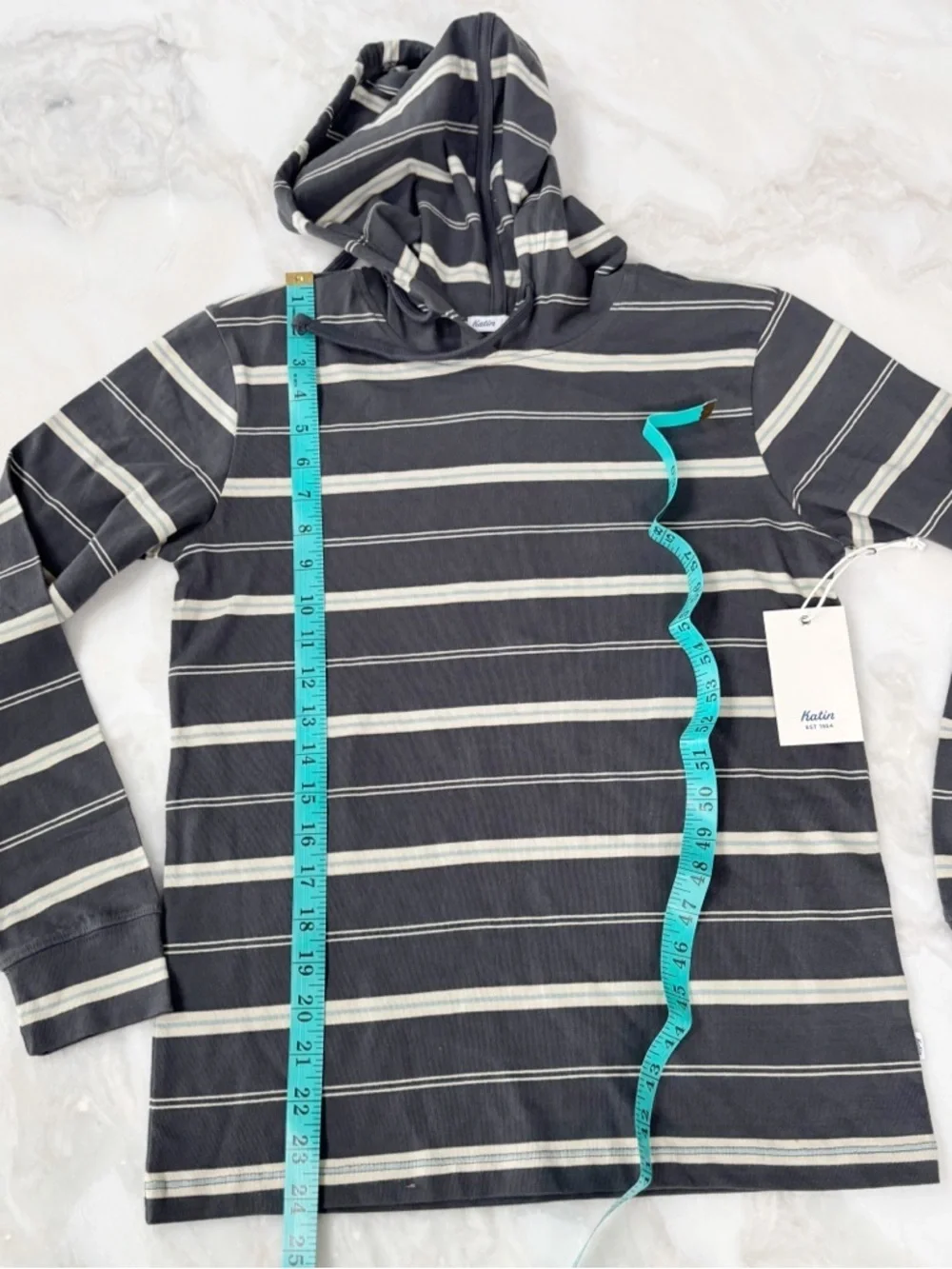 Katin Boy’s Sweatshirt Travis Hide Size 10-12 Medium New Stripe Cotton Black